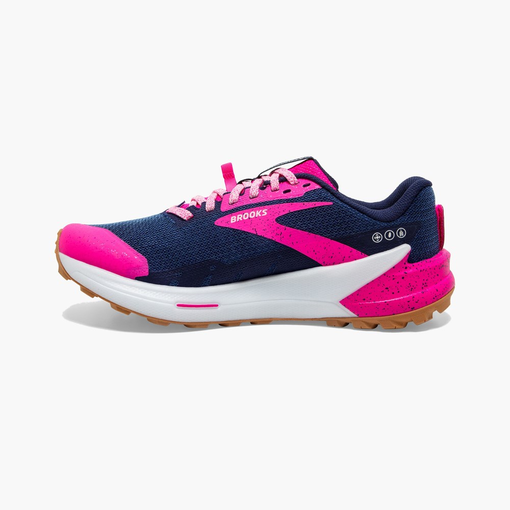 Chaussure Trail Running Brooks Catamount 2 Noir Rose Citron Femme | RPN-1058029